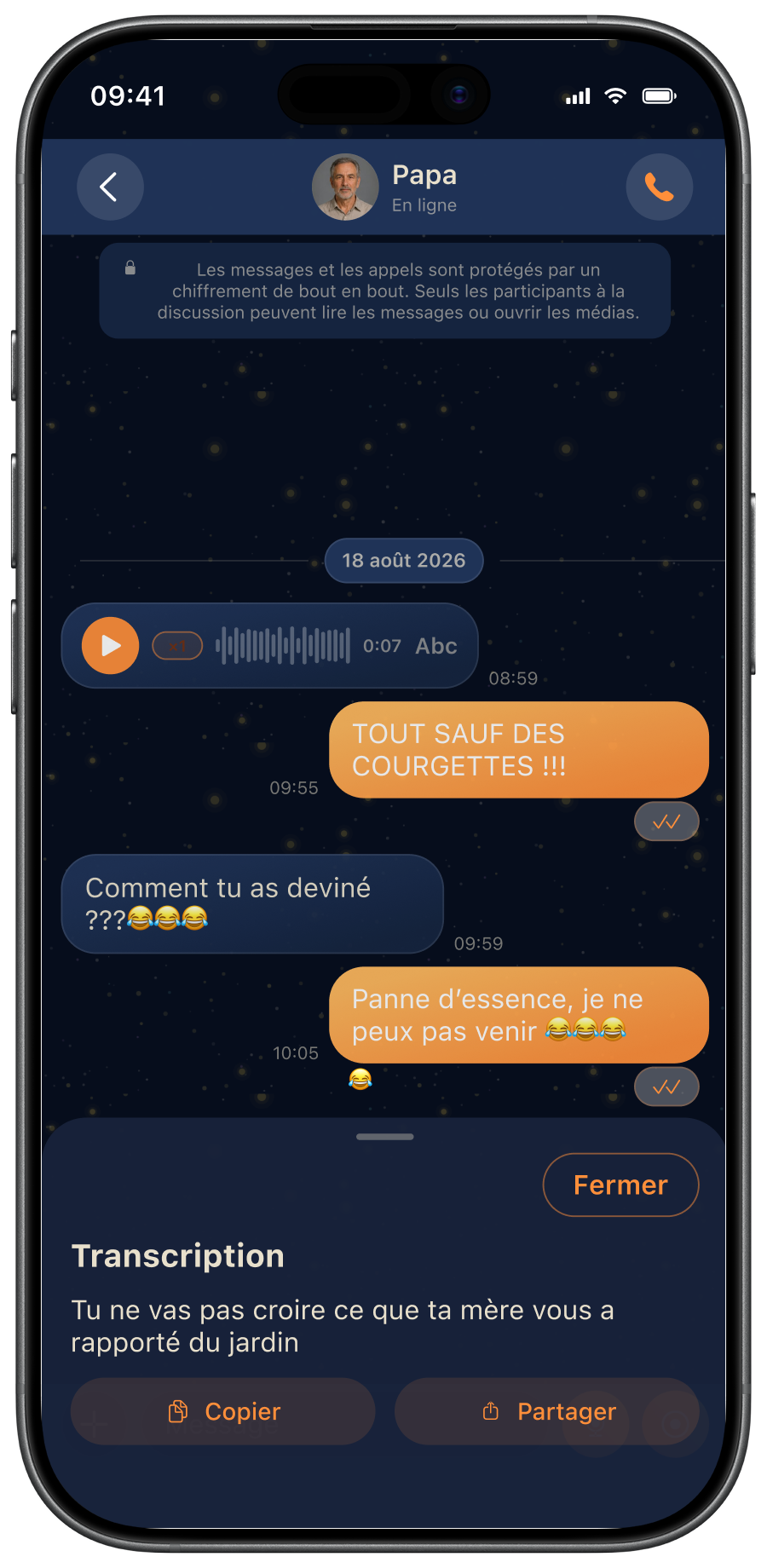Transcription vocale